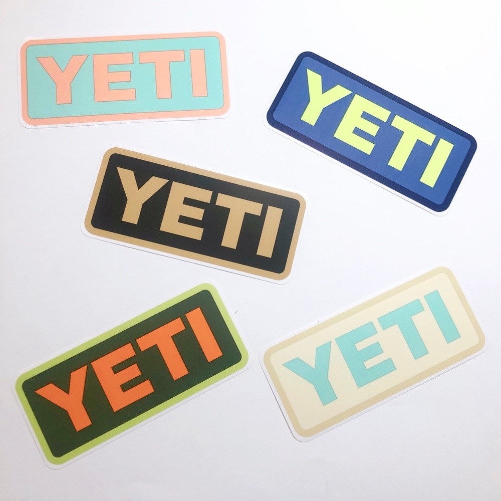 SET 5 Authentic YETI Decal / Stickers